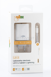Ładowarka sieciowe 2 USB PD+QC 3.0 biała z kablem Lightning 18W LS13 Callme 
