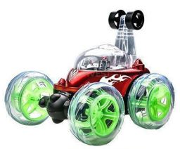Remote-controlled stunt car red