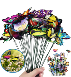 Garden Decor Ground Spikes-7cm Butterfly 10pcs/kits
